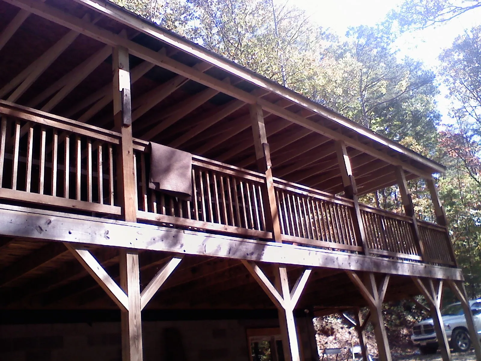 Timber framing under a new elevated porch and deck — Roof Leak Repair in Red Cloud by Roofing Brothers